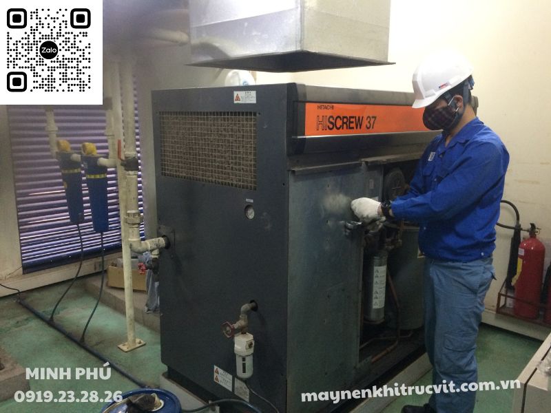 máy nén khí hitachi, máy nén khí, air compressor hitachi, máy nén khí trục vít, máy nén khí hitachi giá rẻ