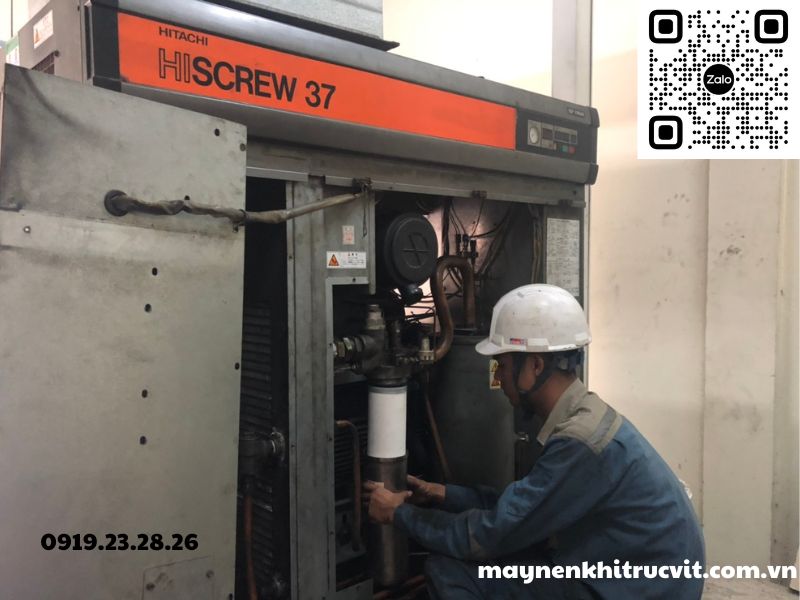 Máy nén khí Hitachi không đạt áp suất cài đặt, Bảo dưỡng máy nén khí Hitachi giá rẻ, Sửa chữa máy nén khí Hitachi uy tín, bao duong may nen khi hitachi gia re, sua chua may nen khi hitachi uy tin, hitachi air compressor,