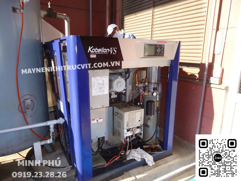 Bảo dưỡng máy nén khí Kobelco, Bộ lọc đường ống Hanshin, bộ lọc khí nén máy nén khí Kobelco, Thay thế lõi lọc máy nén khí Kobelco, Bao duong may nen khi Kobelco, Kobelco air compressor,