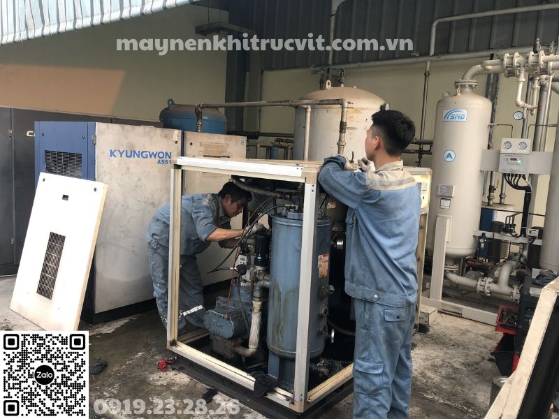 Nguyên tắc an toàn chung khi vận hành máy nén khí KyungWon, General safety principles when operating KyungWon air compressors, Bảo dưỡng máy nén khí KyungWon, Sửa chữa máy nén khí KyungWon, Bao duong may nen khi KyungWon, Sua chua may nen khi KyungWon,