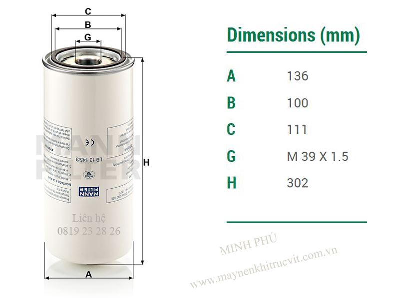tach dau mann filter lb 13145 3